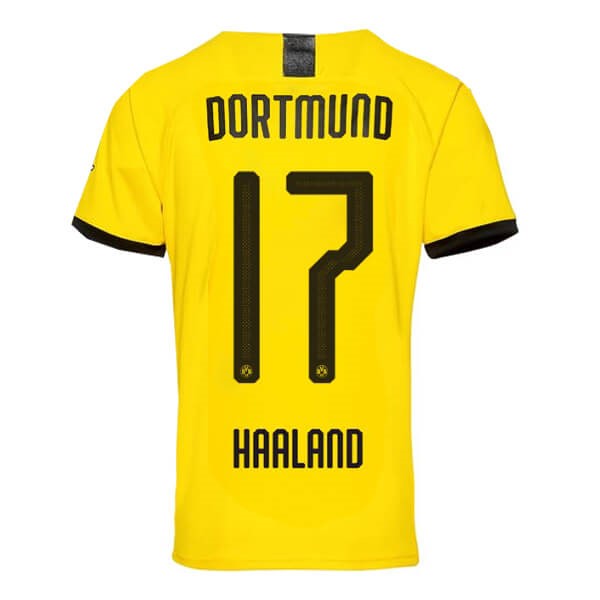 Tailandia Camiseta Borussia Dortmund NO.17 Haaland 1ª 2019-2020 Amarillo